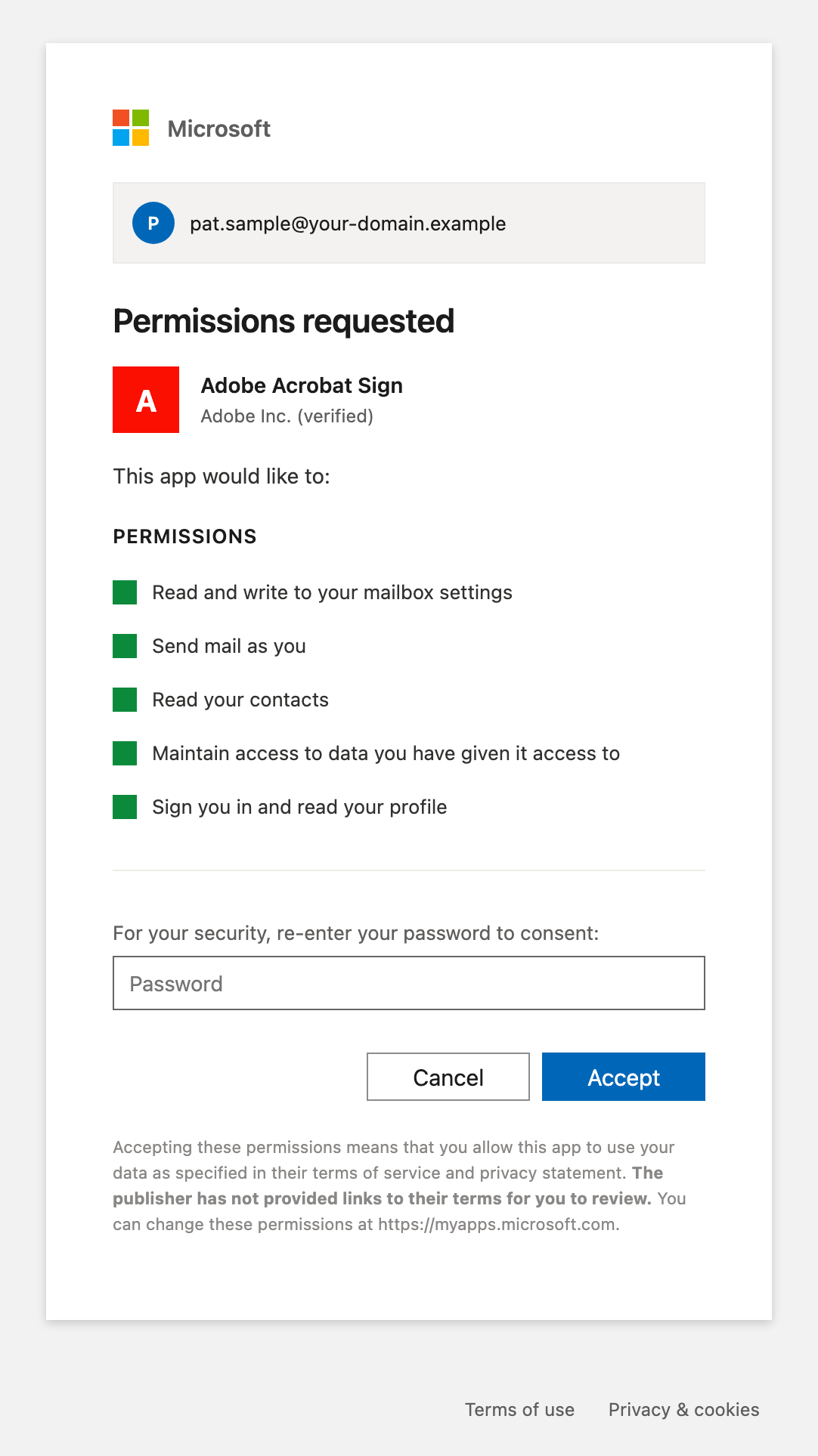 Microsoft 365 OAuth consent, simulated phishing landing page